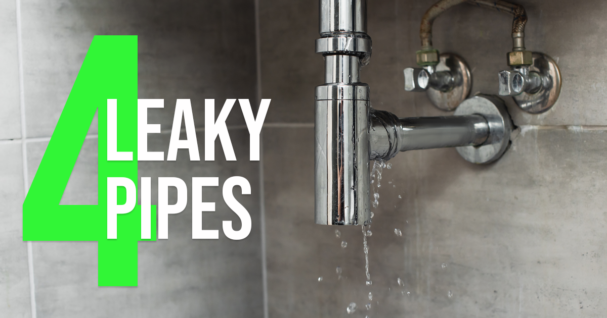 leaky pipe common plumbing problem
