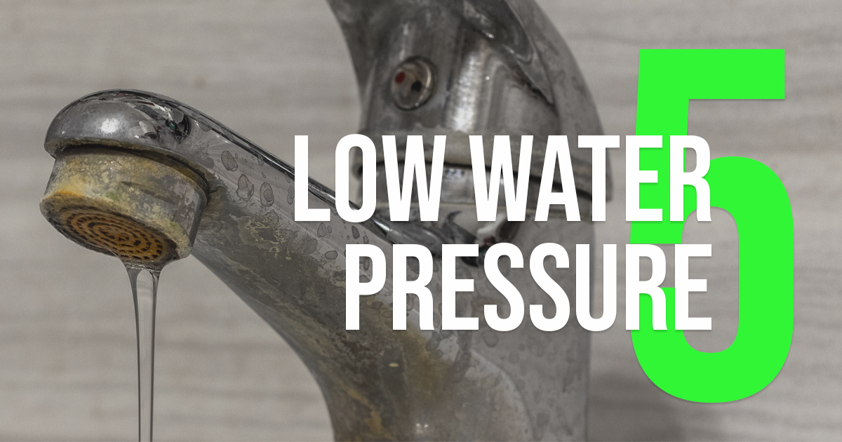 low water pressure as common plumbing problem