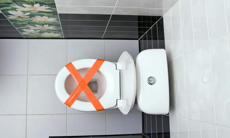 Don't flush the toilet, and don't use any other drains. Otherwise, you could cause more problems for yourself.​